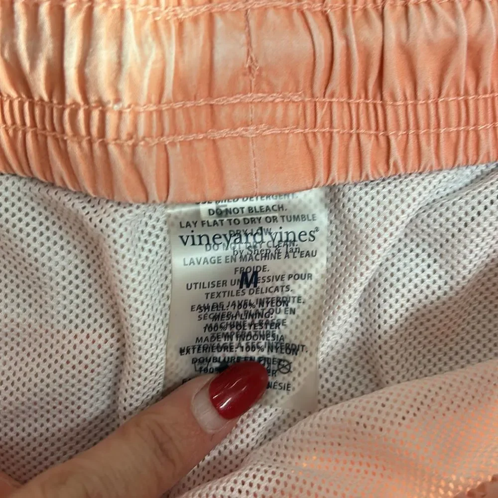 VINEYARD VINES SWIM TRUNK BOYS MEDIUM 8 10 ORANGE